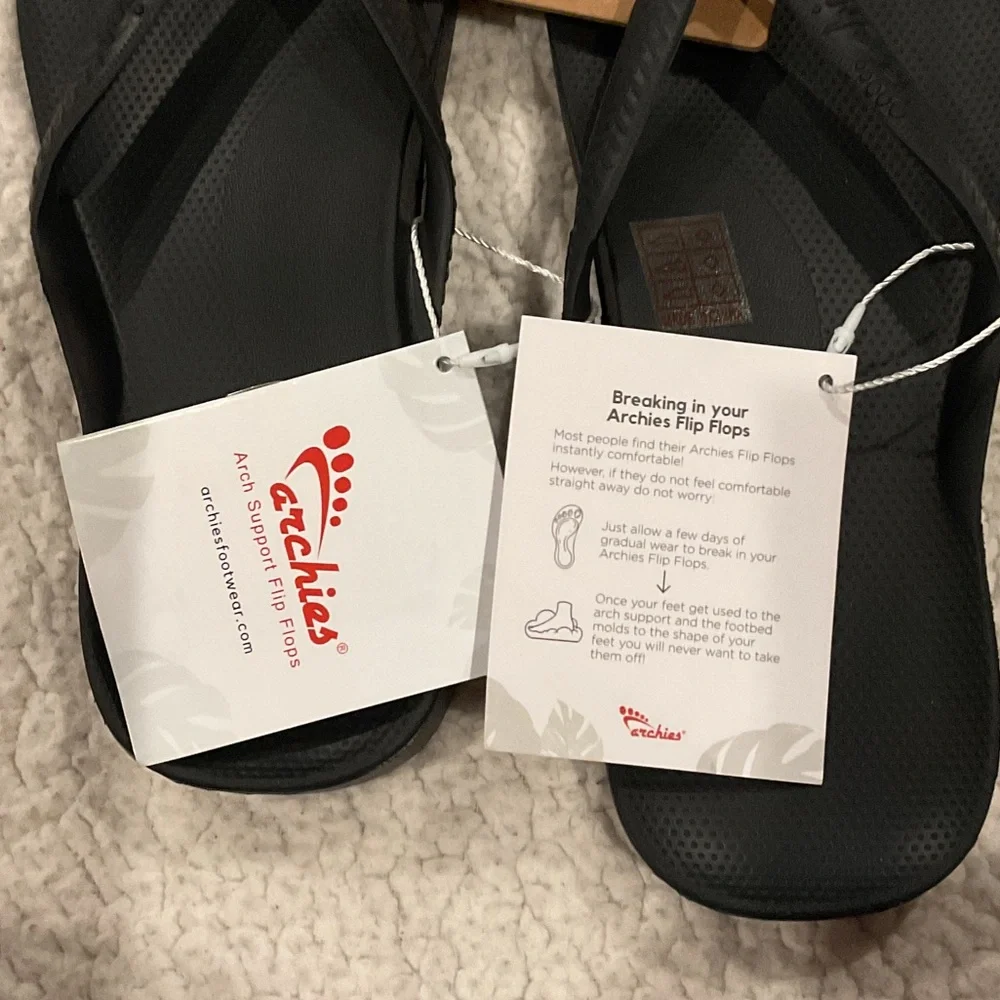 Archie’s Black Flip Flops with gem - Picture 5 of 5